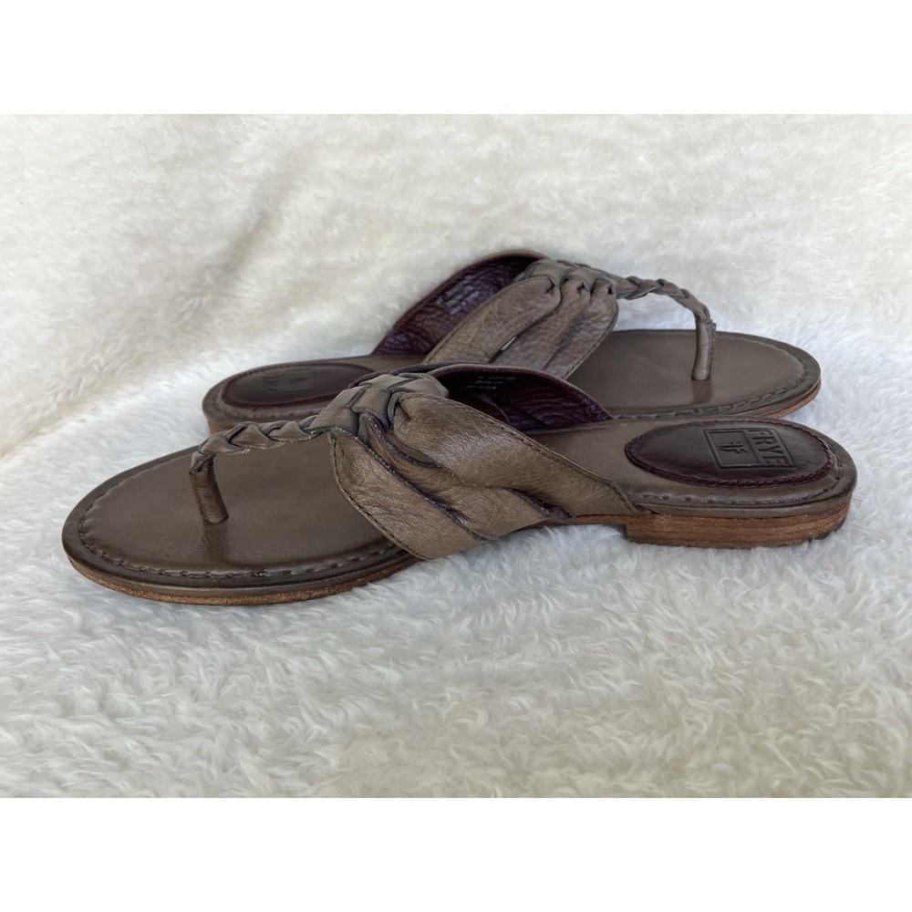 The Frye Company Carson Twisted Braided Thong Style Sandals Women's Sz 9